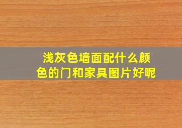 浅灰色墙面配什么颜色的门和家具图片好呢