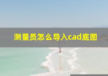 测量员怎么导入cad底图