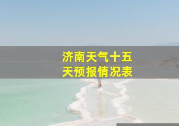 济南天气十五天预报情况表