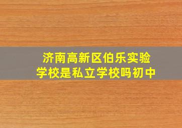 济南高新区伯乐实验学校是私立学校吗初中