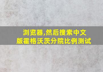 浏览器,然后搜索中文版霍格沃茨分院比例测试