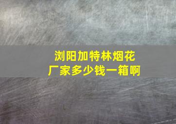 浏阳加特林烟花厂家多少钱一箱啊