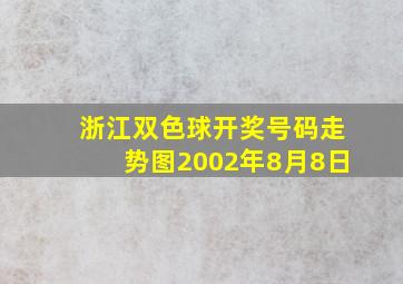 浙江双色球开奖号码走势图2002年8月8日