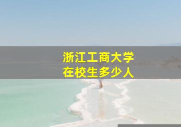 浙江工商大学在校生多少人