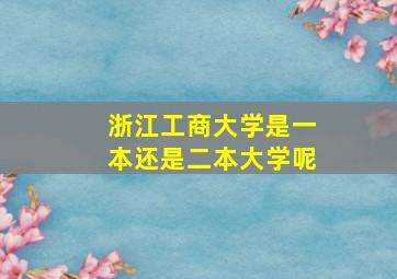 浙江工商大学是一本还是二本大学呢