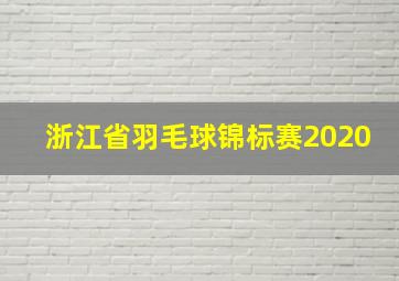 浙江省羽毛球锦标赛2020