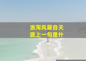 浪淘风簸自天涯上一句是什