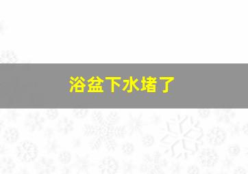 浴盆下水堵了