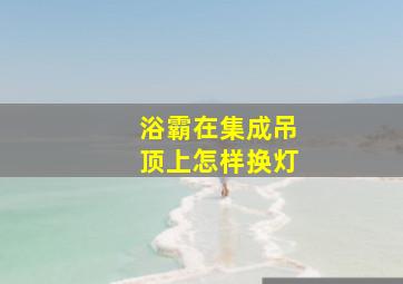 浴霸在集成吊顶上怎样换灯