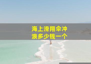 海上滑翔伞冲浪多少钱一个