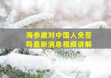 海参崴对中国人免签吗最新消息视频讲解