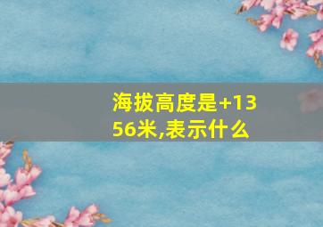 海拔高度是+1356米,表示什么