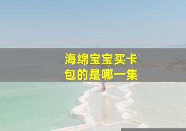 海绵宝宝买卡包的是哪一集