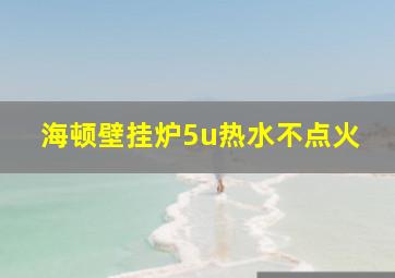 海顿壁挂炉5u热水不点火