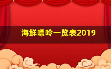 海鲜嘌呤一览表2019