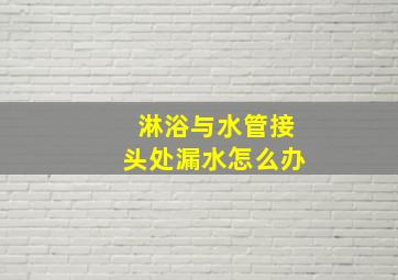 淋浴与水管接头处漏水怎么办