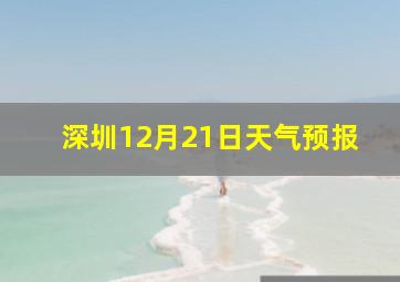 深圳12月21日天气预报