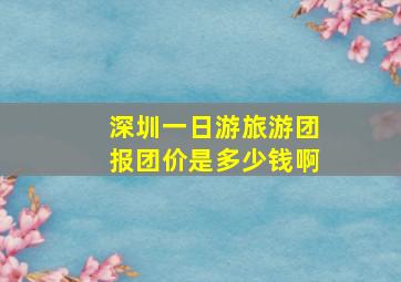 深圳一日游旅游团报团价是多少钱啊