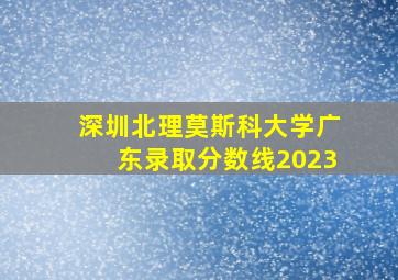 深圳北理莫斯科大学广东录取分数线2023