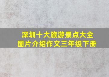 深圳十大旅游景点大全图片介绍作文三年级下册