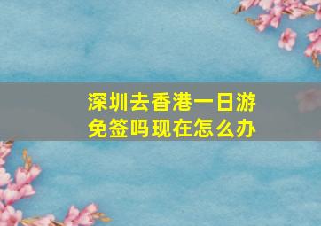 深圳去香港一日游免签吗现在怎么办