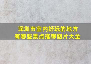 深圳市室内好玩的地方有哪些景点推荐图片大全