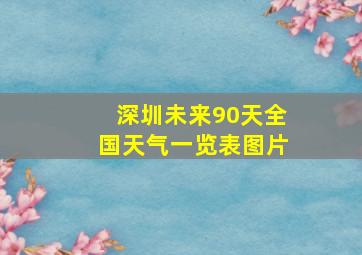 深圳未来90天全国天气一览表图片