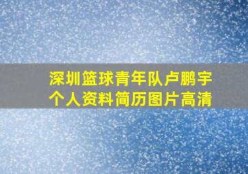 深圳篮球青年队卢鹏宇个人资料简历图片高清