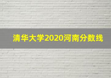 清华大学2020河南分数线