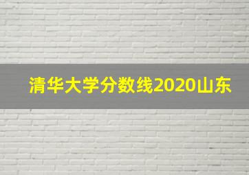 清华大学分数线2020山东