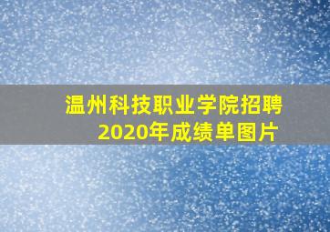 温州科技职业学院招聘2020年成绩单图片