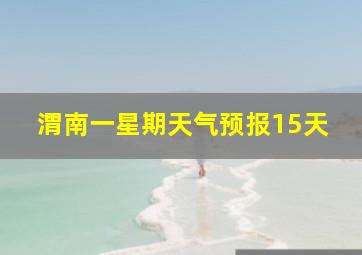 渭南一星期天气预报15天