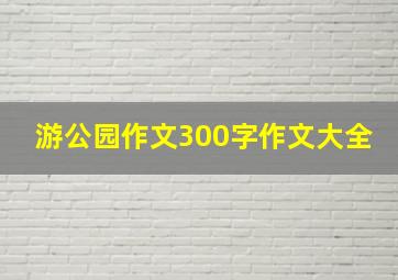 游公园作文300字作文大全