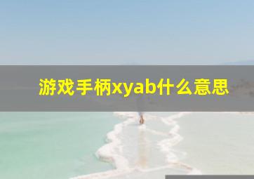 游戏手柄xyab什么意思