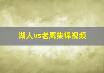 湖人vs老鹰集锦视频