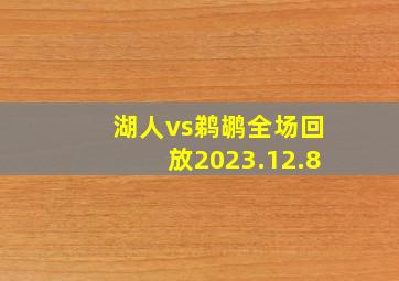 湖人vs鹈鹕全场回放2023.12.8