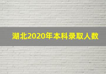 湖北2020年本科录取人数