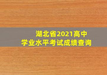 湖北省2021高中学业水平考试成绩查询