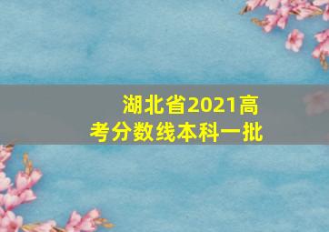 湖北省2021高考分数线本科一批