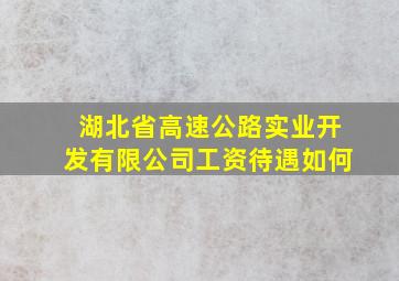 湖北省高速公路实业开发有限公司工资待遇如何