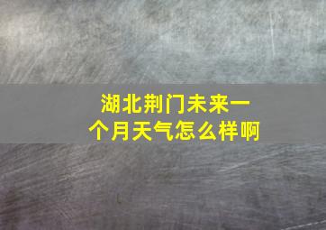 湖北荆门未来一个月天气怎么样啊