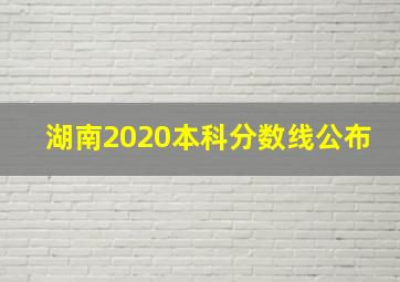 湖南2020本科分数线公布