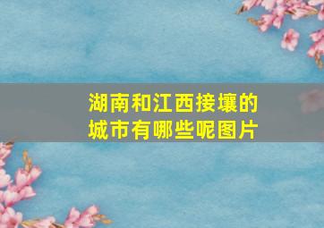 湖南和江西接壤的城市有哪些呢图片