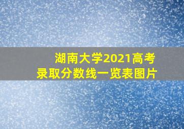 湖南大学2021高考录取分数线一览表图片