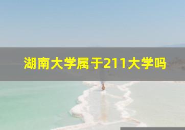 湖南大学属于211大学吗