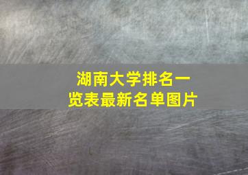 湖南大学排名一览表最新名单图片