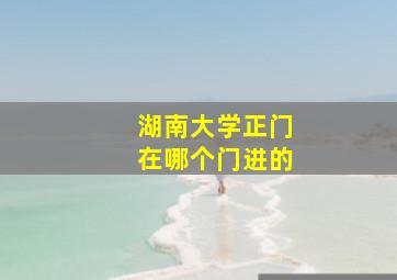 湖南大学正门在哪个门进的