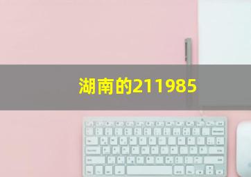 湖南的211985