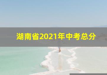 湖南省2021年中考总分