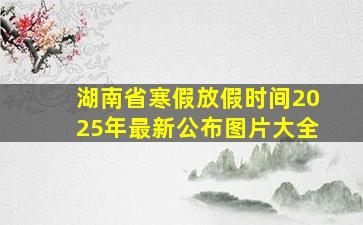 湖南省寒假放假时间2025年最新公布图片大全